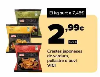 Supeco Gyozas de verdura, pollo o vacuno vici gyoza oferta