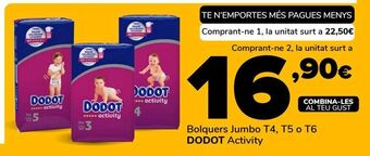 Supeco Pañales jumbo t4, t5 o t6 dodot activity oferta