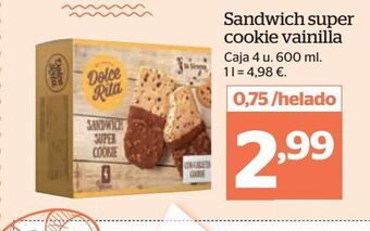 La Sirena Helado sandwich oferta