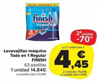 Carrefour Market Lavavajillas máquina todo en 1 regular finish oferta