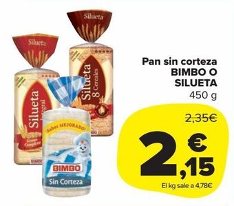Carrefour Market Pan sin corteza bimbo o silueta oferta