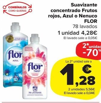 Carrefour Market Suavizante concentrado frutos rojos, azul o nenuco flor oferta