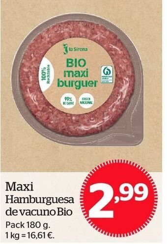 La Sirena Hamburguesas de vacuno oferta