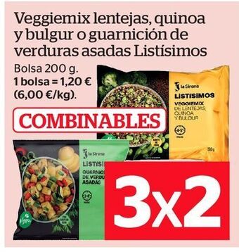 La Sirena Comida vegetariana oferta