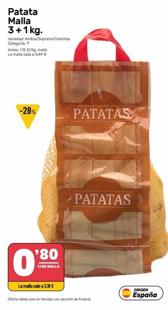 AhorraMas Patatas oferta