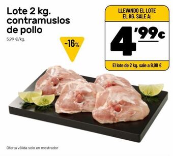 AhorraMas Contramuslos de pollo oferta