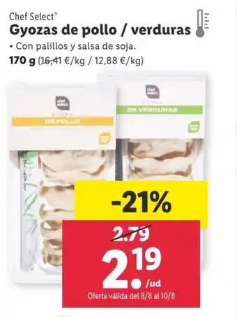 Lidl Gyozas de pollp / verduras oferta