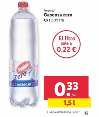 Lidl Gaseosa zero oferta
