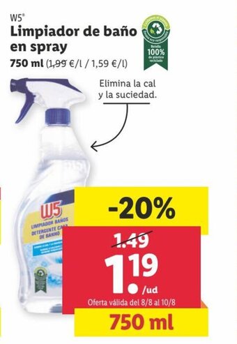 Lidl Limpiador de baño en spray oferta