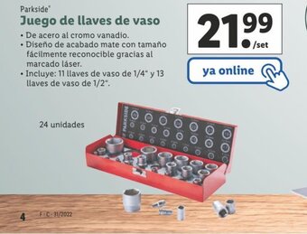 Lidl Juego de llaves de vaso oferta