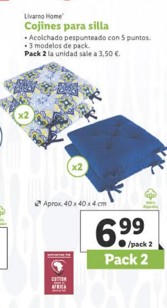 Lidl Cojines para silla oferta