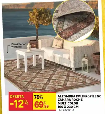 Leroy Merlin Alfombra polipropileno zahara roche multicolor oferta