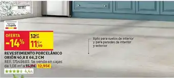 Leroy Merlin Revestimiento porcelánico orión 40,8 x 66,2 cm oferta