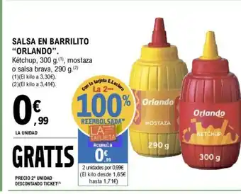 E.Leclerc Salsa en barrilito "Orlando" oferta
