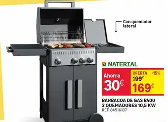 Leroy Merlin Barbacoa de gas b400 3 quemadores 10,5 kw oferta