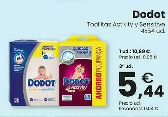 Clarel Dodot toallitas activity y sensitive oferta