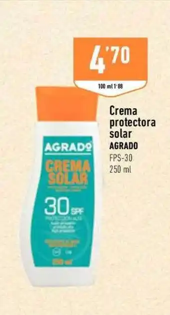 Supermercados Deza Crema protectora solar agrado fps-30 oferta
