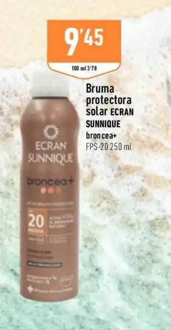 Supermercados Deza Bruma protectora solar ecran sunnique broncea+ fps-20 oferta