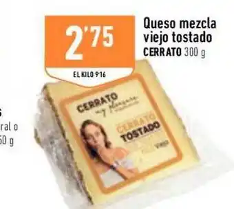 Queso mezcla viejo tostado cerrato