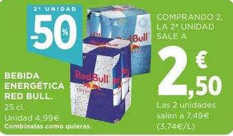 Supercor 2a unidad -50% bebida energética red bull oferta
