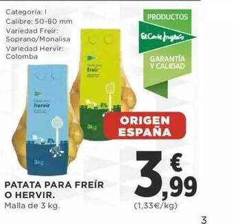 Supercor Patata para freir o hervir oferta