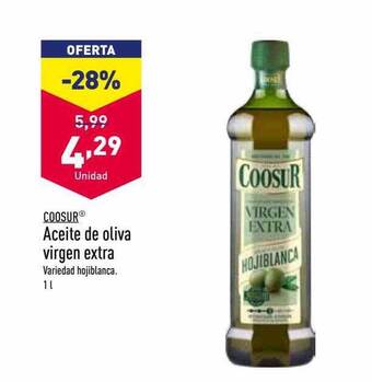 ALDI Coosur aceite de oliva virgen extra oferta