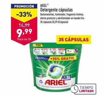 ALDI Ariel detergente cápsulas oferta