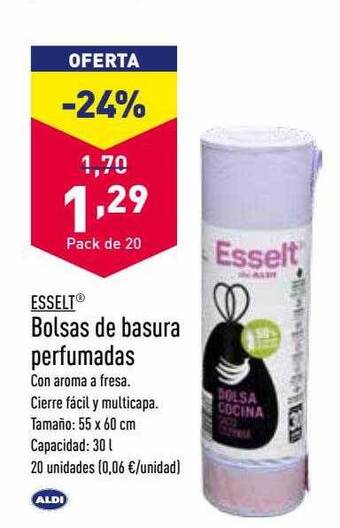 ALDI Esselt bolsas de basura perfumadas oferta