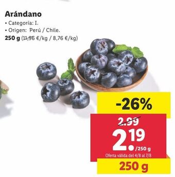 Lidl Arándanos oferta
