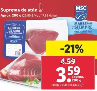 Lidl Lomo de atún oferta