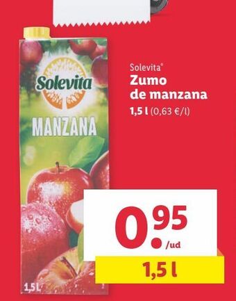 Lidl Zumo de manzana solevita oferta