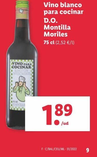 Lidl Vino blanco oferta