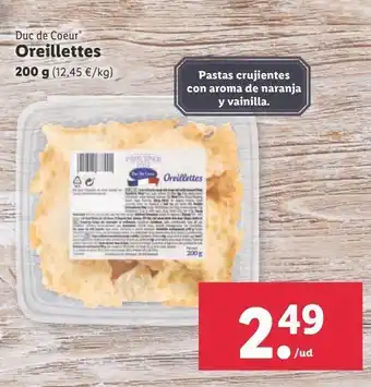 Lidl Pastas de té duc de coeur oferta