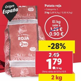Lidl Patatas oferta