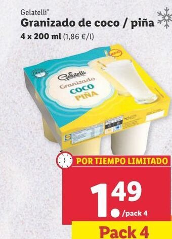 Lidl Granizado gelatelli oferta