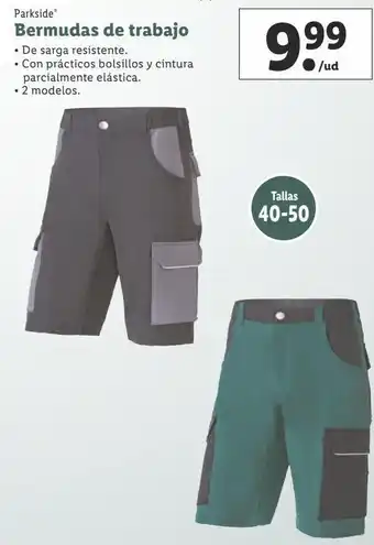 Lidl Bermudas hombre parkside oferta