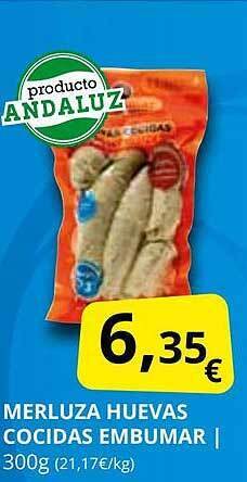 Supermercados MAS Merluza huevas cocidas embumar oferta