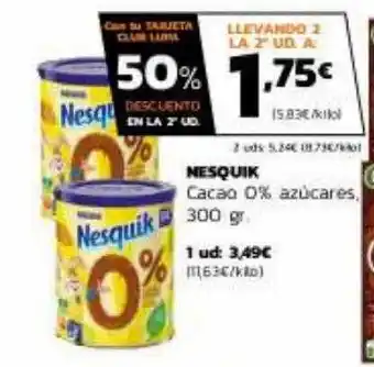 Supermercados Lupa Nesquik oferta