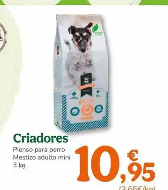 TiendAnimal Criadores pienso para perro mestizo adulto mini oferta