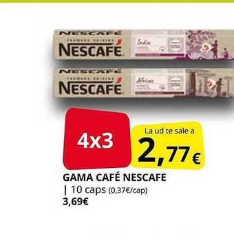 Supermercados MAS Gama café nescafe oferta