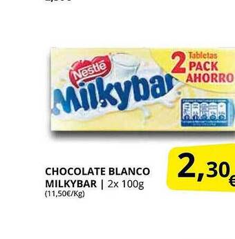 Supermercados MAS Chocolate blanco milkybar oferta