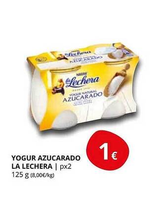 Supermercados MAS Yogur azucarado la lechera oferta