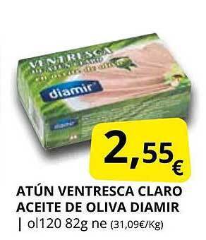 Supermercados MAS Atún ventresca claro aceite de oliva diamir oferta