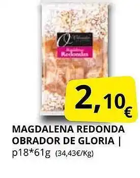 Supermercados MAS Magdalena redonda obrador de gloria oferta