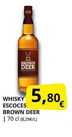 Supermercados MAS Whisky escoces brown deer oferta