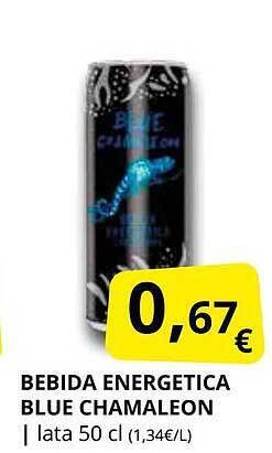 Supermercados MAS Bebida energetica blue chamaleon oferta