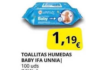 Supermercados MAS Toallitas humedas baby ifa unnia oferta
