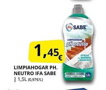 Supermercados MAS Limpiahogar ph. neutro ifa sabe oferta