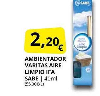 Supermercados MAS Ambientador varitas aire limpio ifa sabe oferta