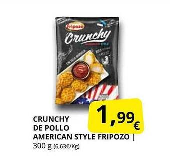 Supermercados MAS Crunchy de pollo american style fripozo oferta